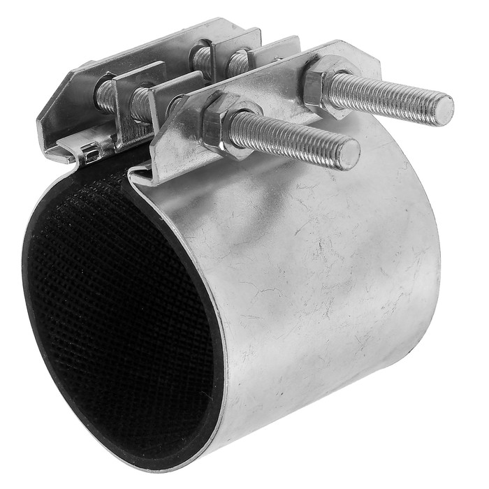 Хомут ремонтный односторонний сталь оц Краб Ду 65 (Дн 74-82) L=70мм Сансфера 17007, DN 65